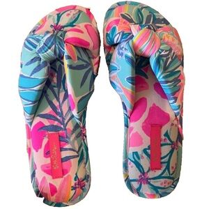 NWT Lilly Pulitzer Pool Slippers Indoor / Outdoor Women’s Size Small / Medium
